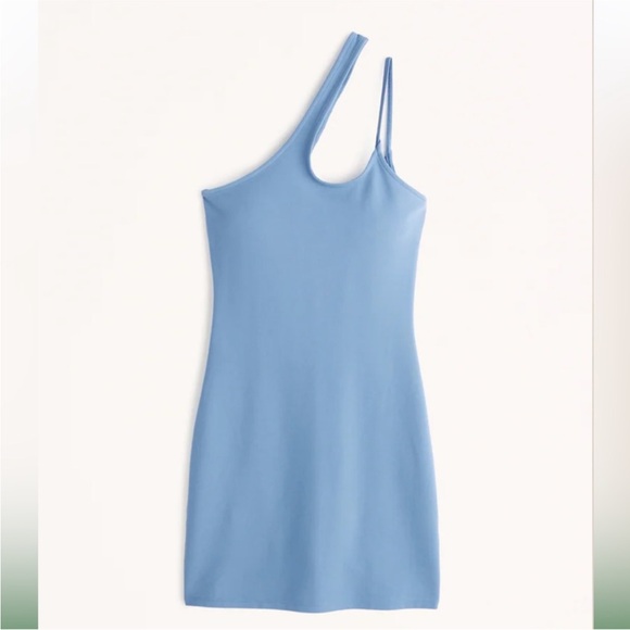 NWT abercrombie & fitch asymmetrical one-shoulder ponte mini dress - Picture 5 of 7
